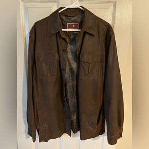 Men’s leather lightweight jacket - size L